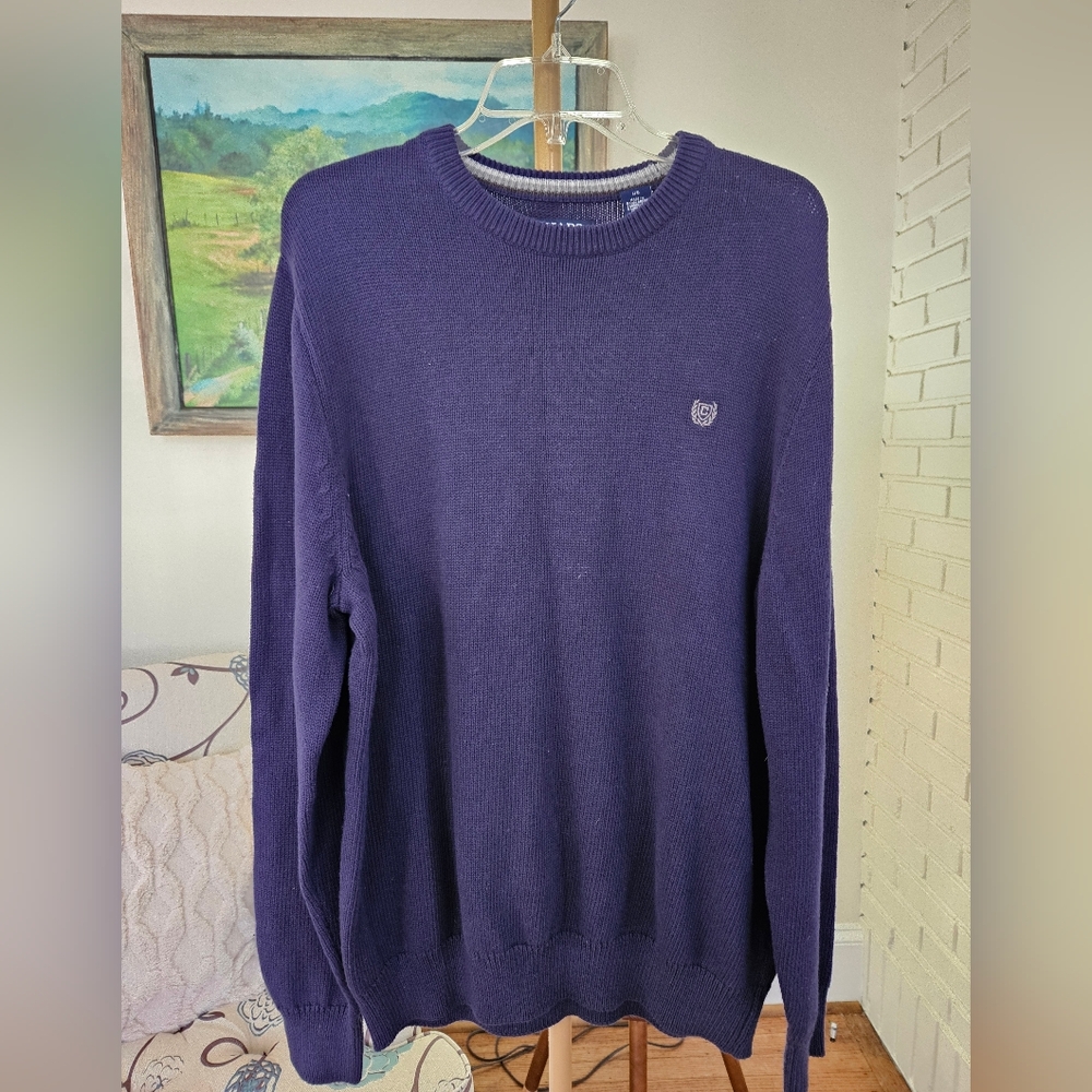 Chap's Navy Sweater Sz Lg